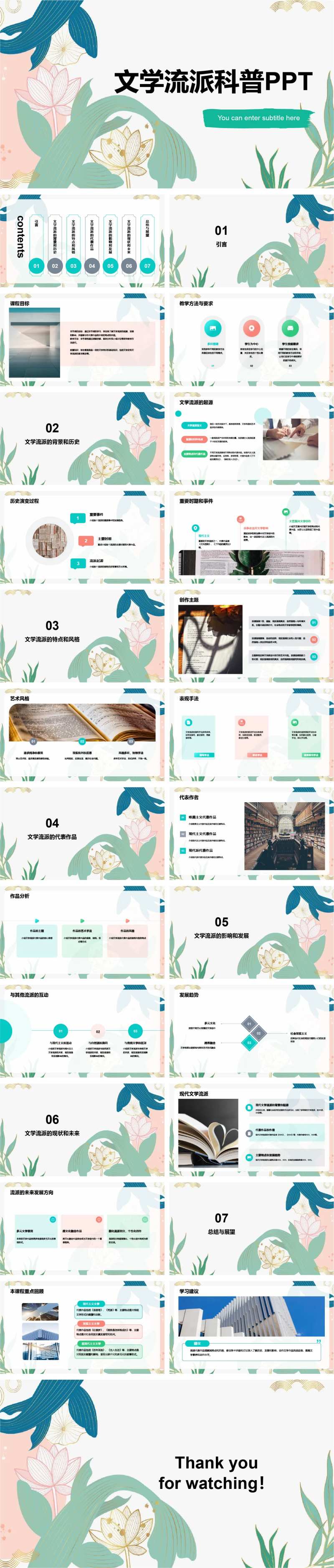 文学流派科普PPT-采灵感-cailinggan.com