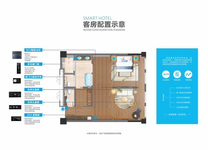 智能酒店客房配置示意图-采灵感-cailinggan.com
