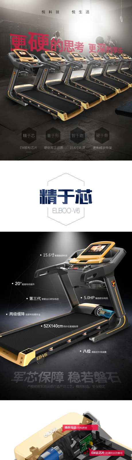 跑步机健身器材详情页-采灵感-https://www.cailinggan.com/