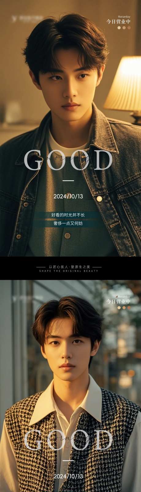 医美Ai帅哥早安海报-采灵感-https://www.cailinggan.com/