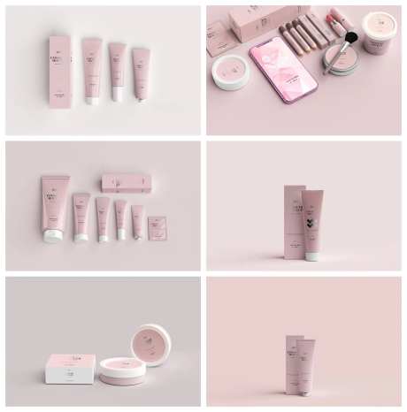 化妆品瓶装包装样机-采灵感-https://www.cailinggan.com/