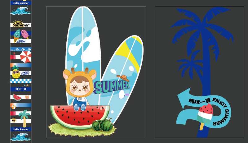 夏季海岛斑马线 -采灵感-cailinggan.com