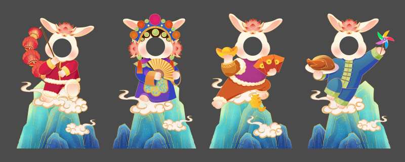 兔子人型立牌-采灵感-cailinggan.com