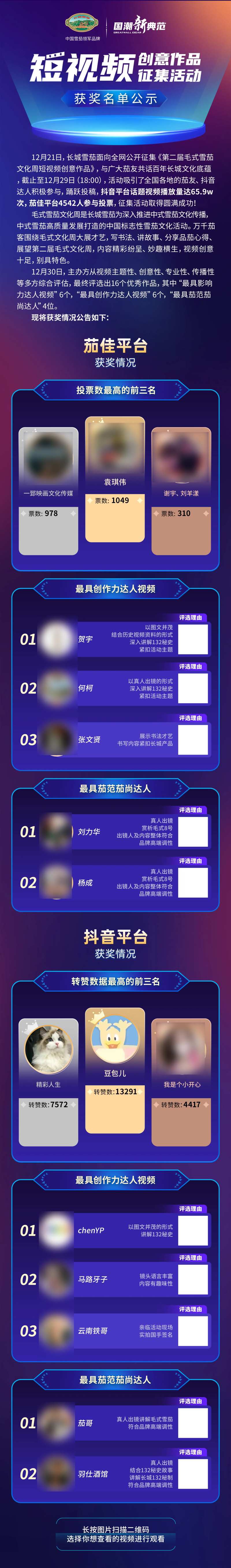 短视频作品征集长图海报-采灵感-cailinggan.com