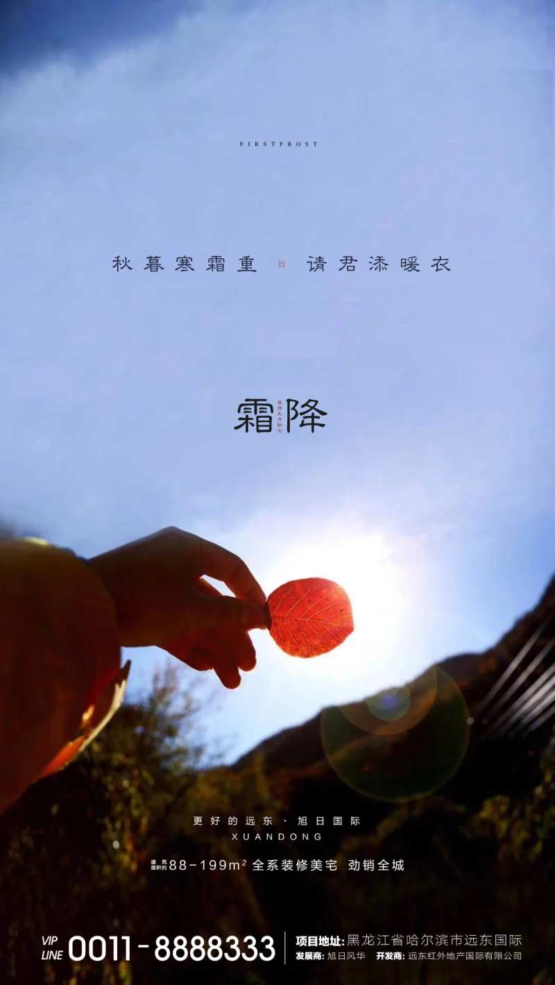 地产霜降节气海报-采灵感-cailinggan.com