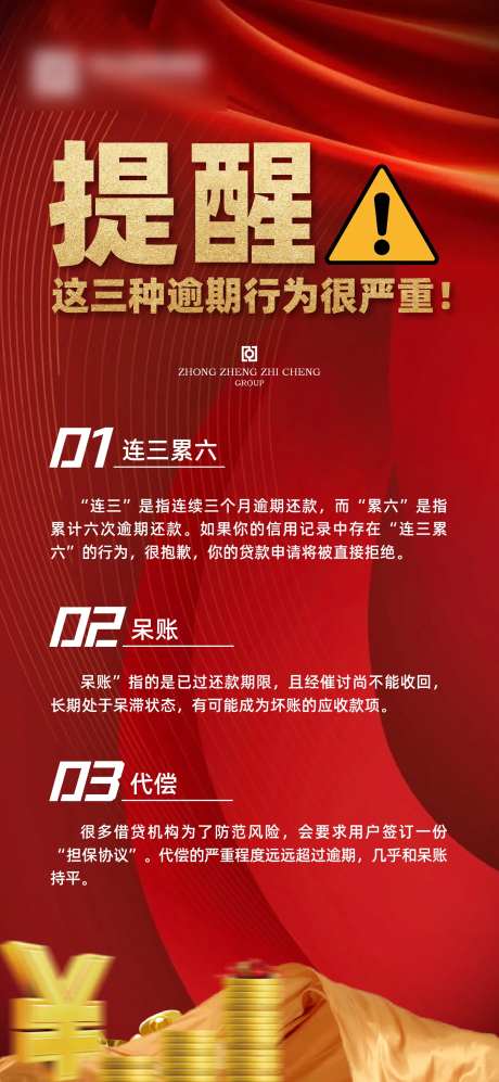 逾期行为提醒海报-采灵感-https://www.cailinggan.com/