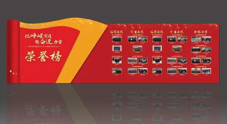 荣誉榜战鼓业绩红金背景板-采灵感-https://www.cailinggan.com/