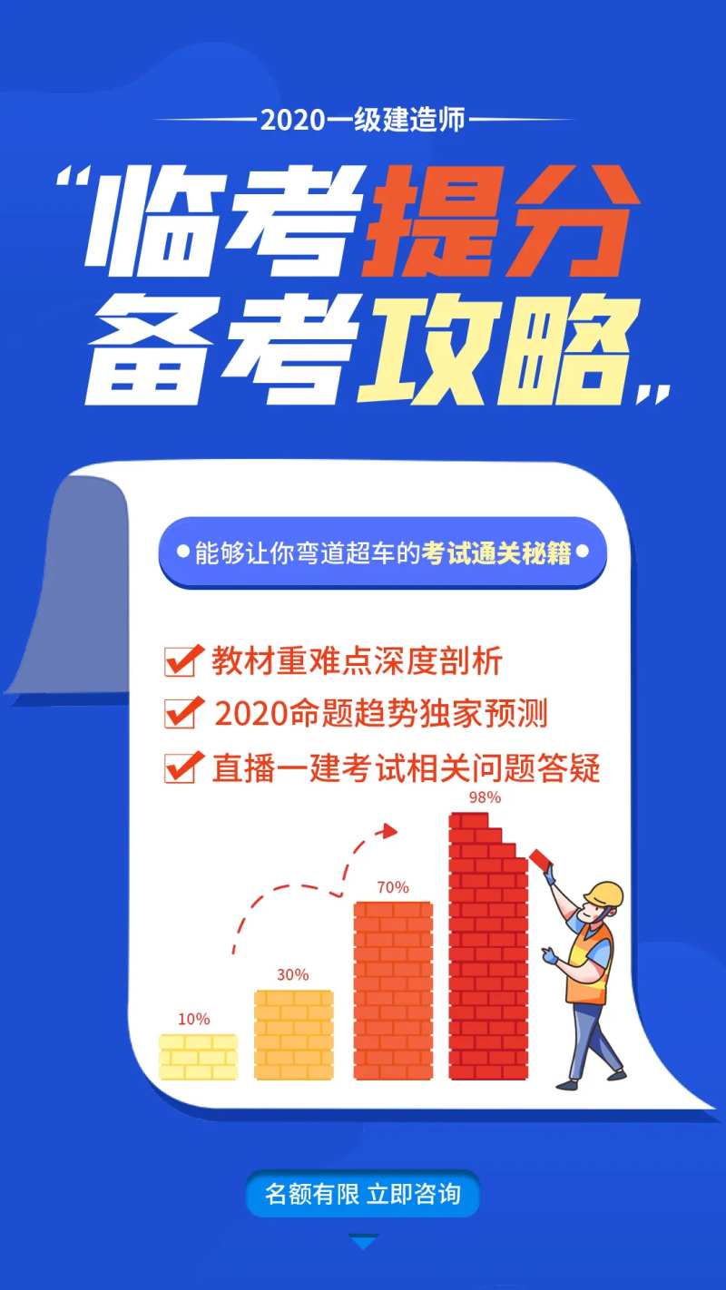 2020一级建造师提分海报-采灵感-cailinggan.com