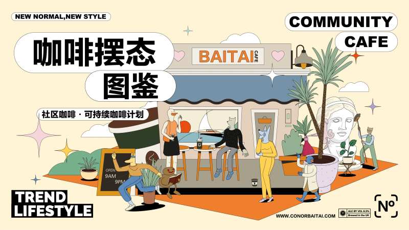 社区咖啡主题海报-采灵感-cailinggan.com