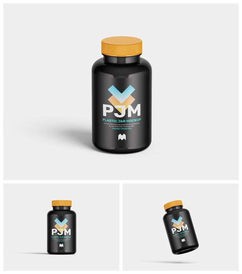 玻璃罐药品包装样机-采灵感-cailinggan.com