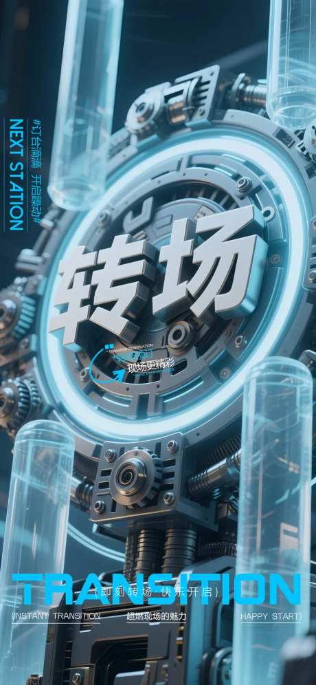 酒吧夜店转场预定能量环海报-采灵感-https://www.cailinggan.com/