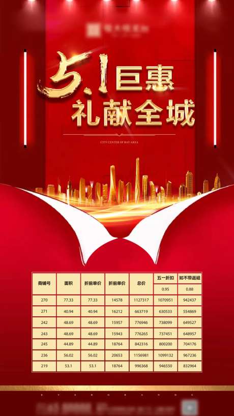 51钜惠特价房源地产海报-采灵感-https://www.cailinggan.com/