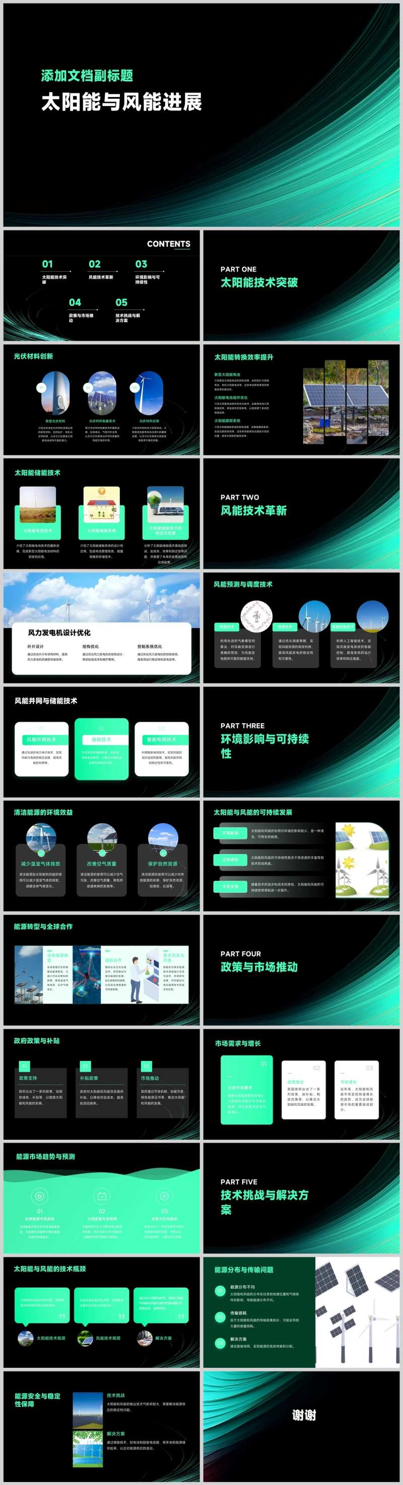 太阳能与风能进展PPT-采灵感-cailinggan.com