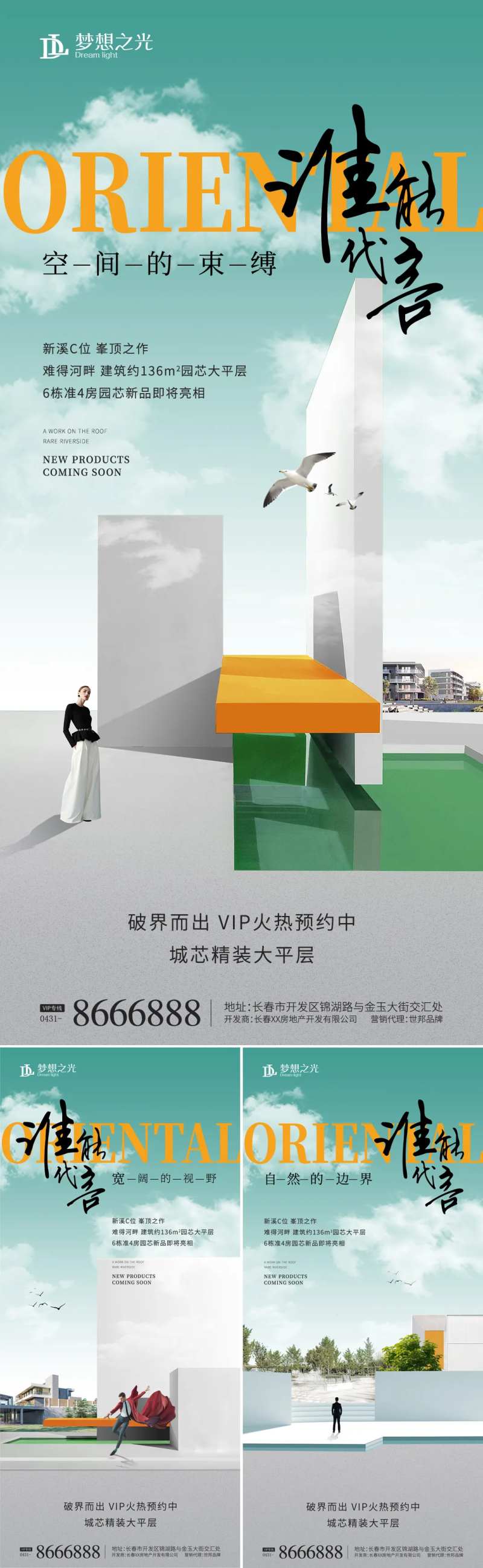 大平层预售成功人士系列海报-采灵感-cailinggan.com