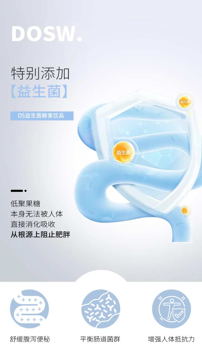 益生菌酵素减肥塑身肠道宣传海报-采灵感-cailinggan.com