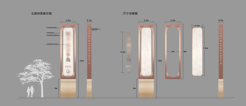 地产户外精神保垒导视指示架-采灵感-cailinggan.com