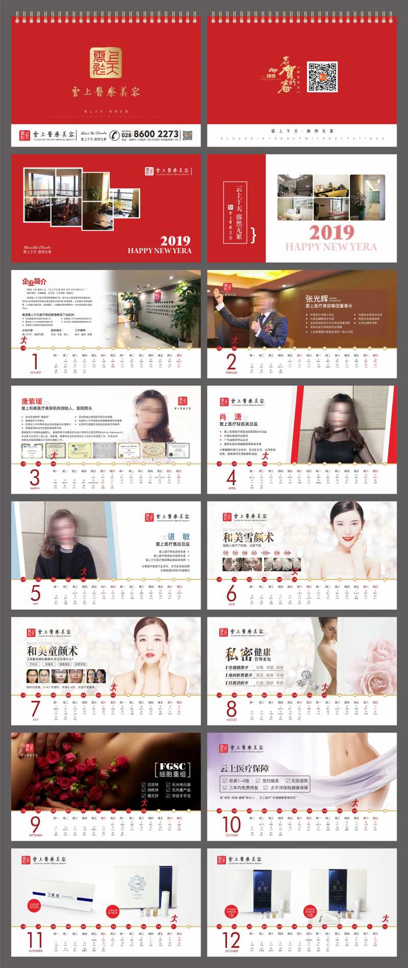 医美2019猪年台历-采灵感-cailinggan.com