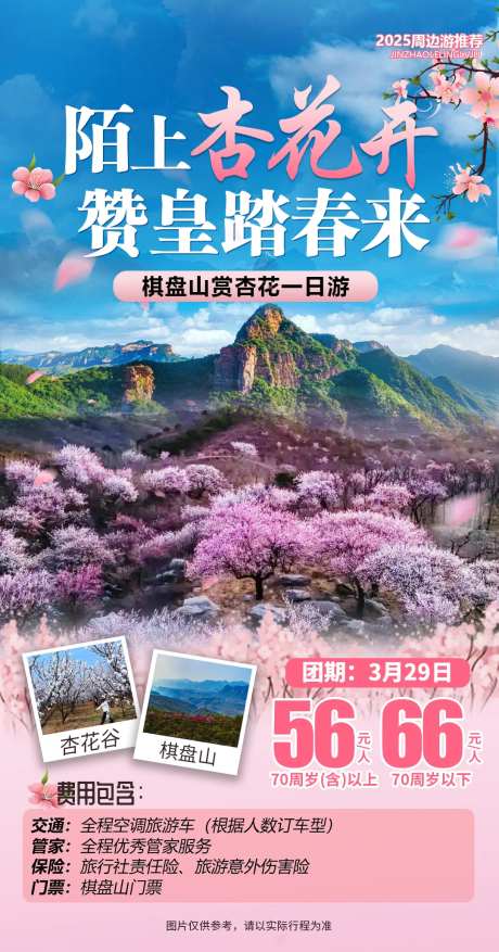 河北棋盘山赏花旅游海报-采灵感-https://www.cailinggan.com/