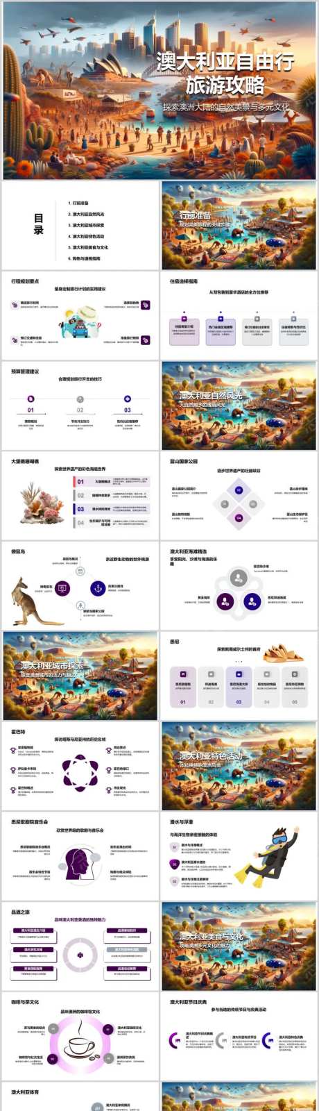 澳大利亚自由行旅游攻略PPT-采灵感-https://www.cailinggan.com/