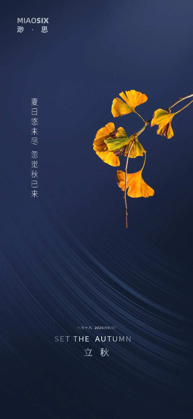 立秋节气深色海报-采灵感-cailinggan.com