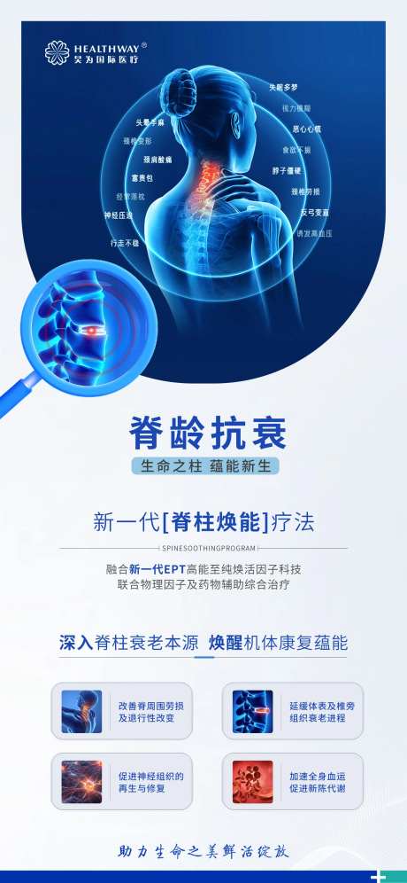 医美医疗骨关节抗衰宣传海报-采灵感-https://www.cailinggan.com/