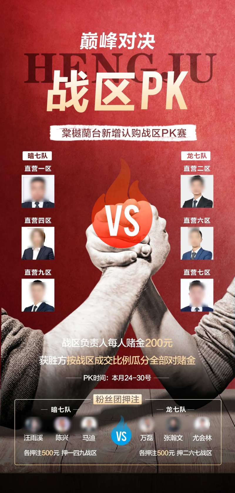 地产pk扳手腕海报-采灵感-cailinggan.com