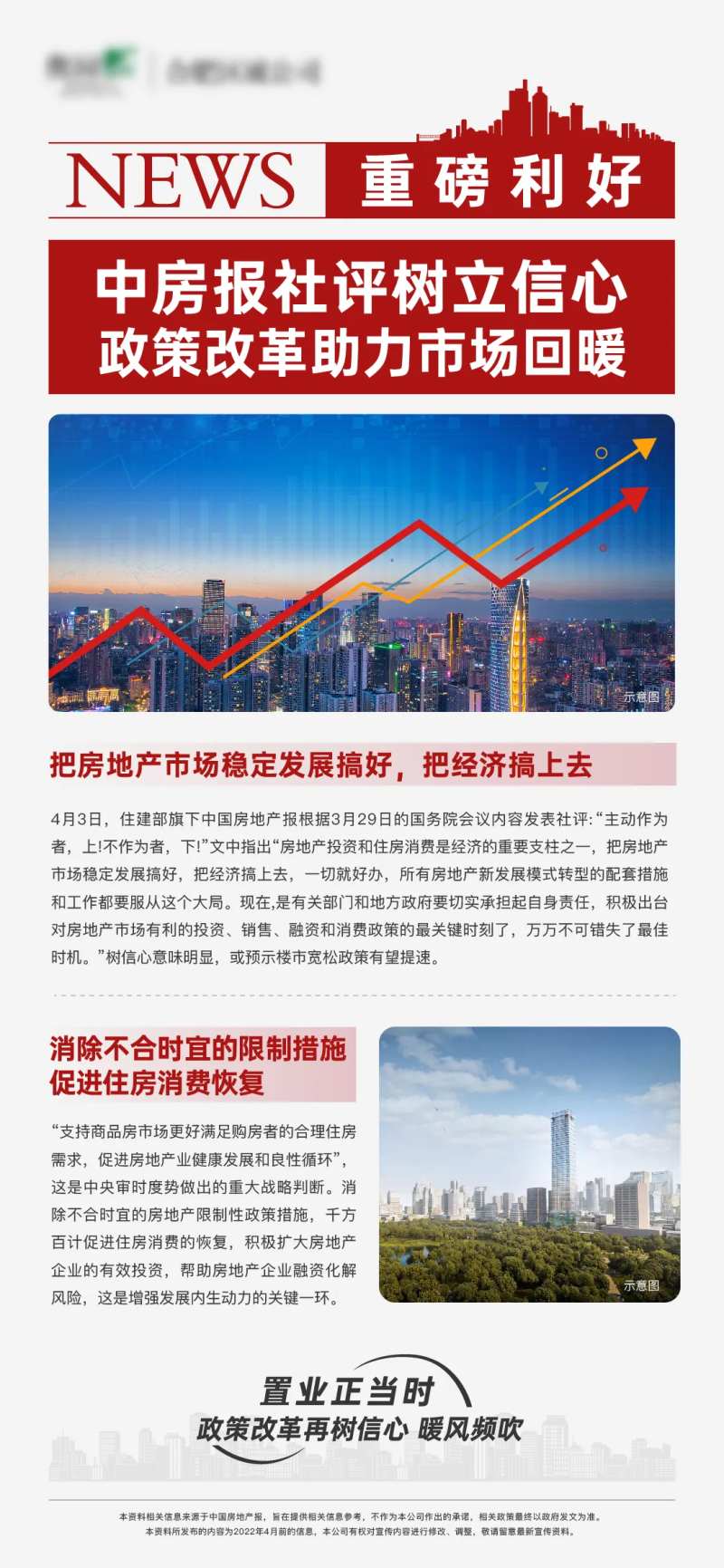 地产利好政策长图海报-采灵感-cailinggan.com