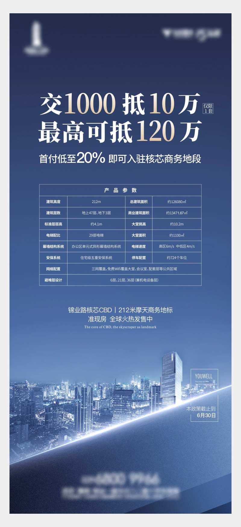 写字楼优惠政策宣传海报-采灵感-cailinggan.com