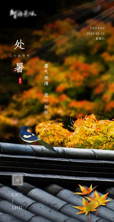 高端大气质感处暑节地产海报-采灵感-https://www.cailinggan.com/