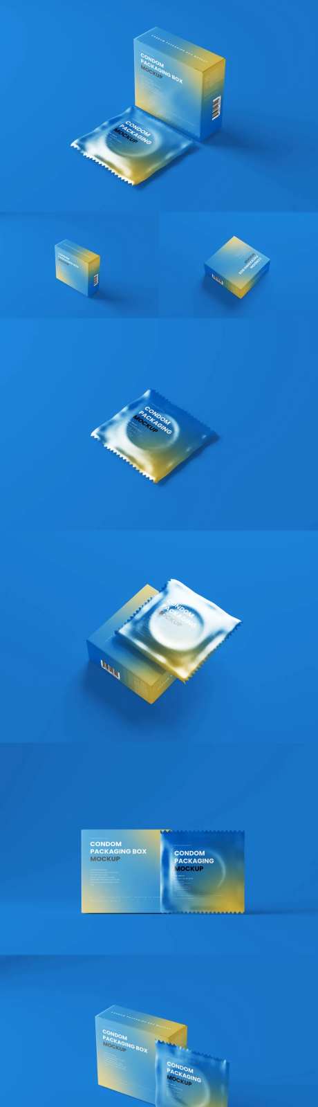 避孕套小包装和盒子样机-采灵感-https://www.cailinggan.com/