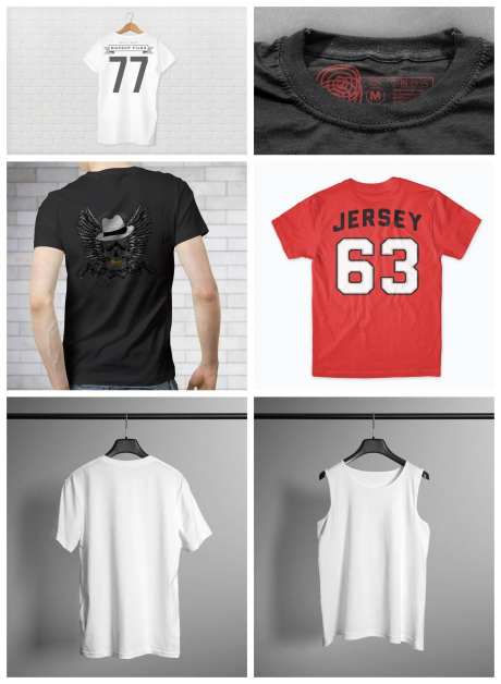 服饰短袖简约字母样机-采灵感-https://www.cailinggan.com/