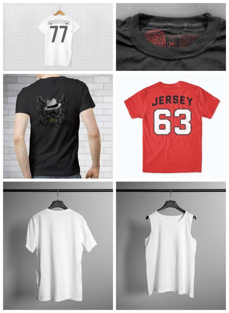 服饰短袖简约字母样机-采灵感-cailinggan.com