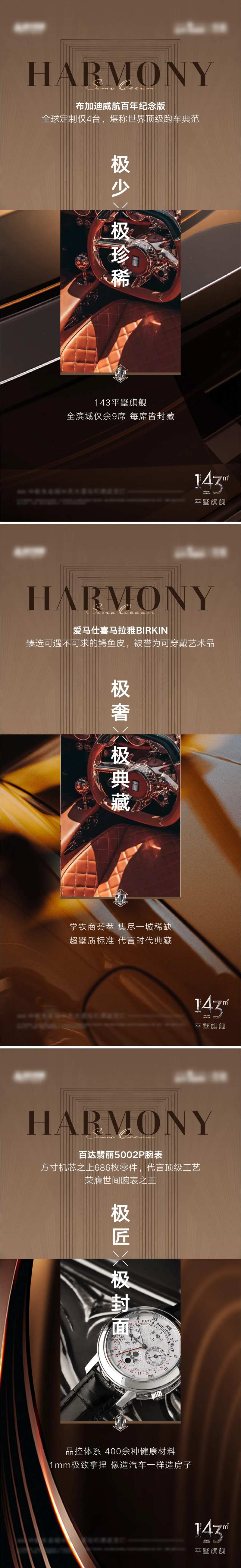地产棕金价值点海报-采灵感-cailinggan.com