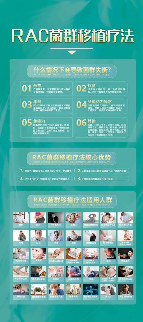 医疗菌群移植易拉宝海报-采灵感-https://www.cailinggan.com/