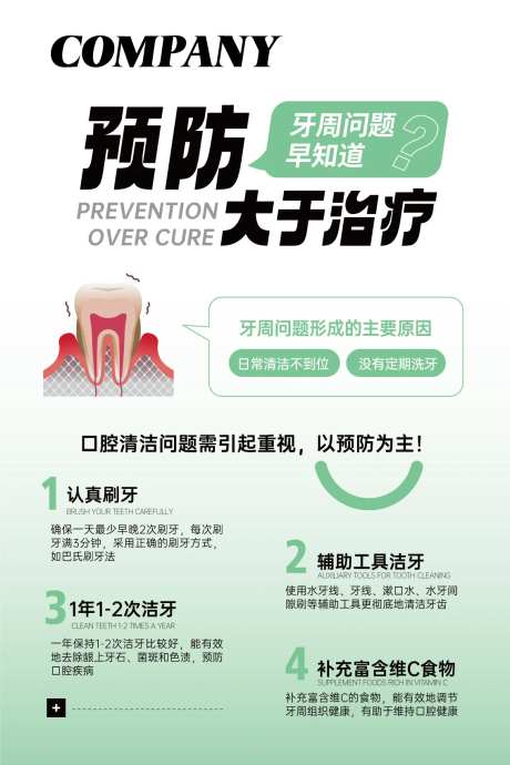 预防大于治疗口腔健康科普海报-采灵感-https://www.cailinggan.com/