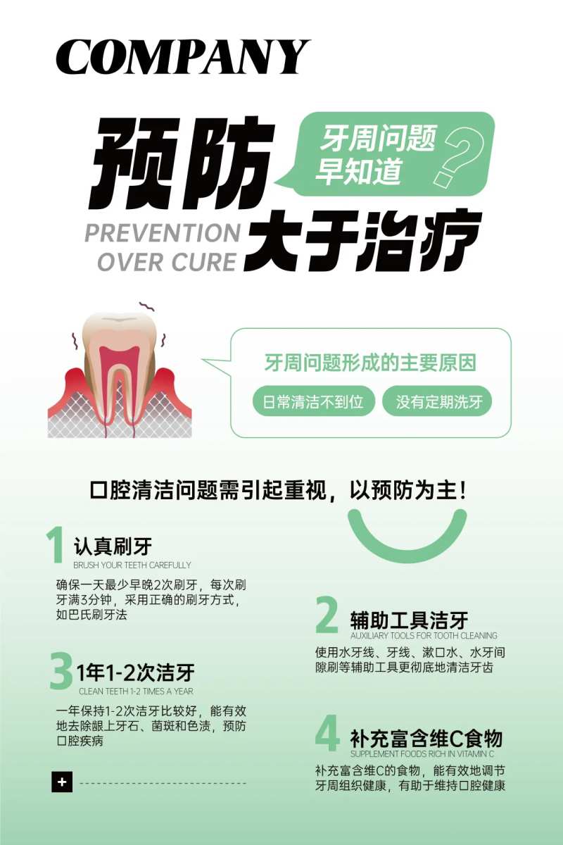 预防大于治疗口腔健康科普海报-采灵感-cailinggan.com