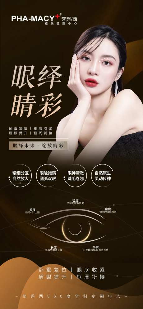医美整形眼部整形海报-采灵感-https://www.cailinggan.com/