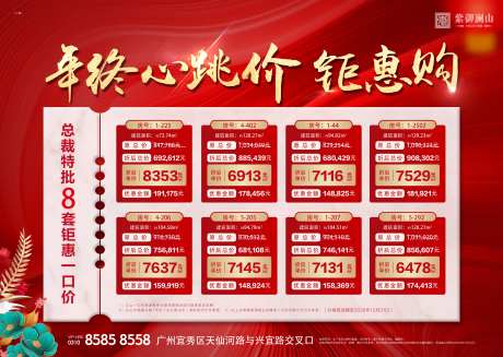 地产年终钜惠特价房一口价海报-采灵感-https://www.cailinggan.com/