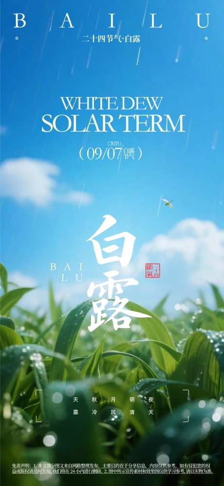 白露节气微信推广海报-采灵感-cailinggan.com