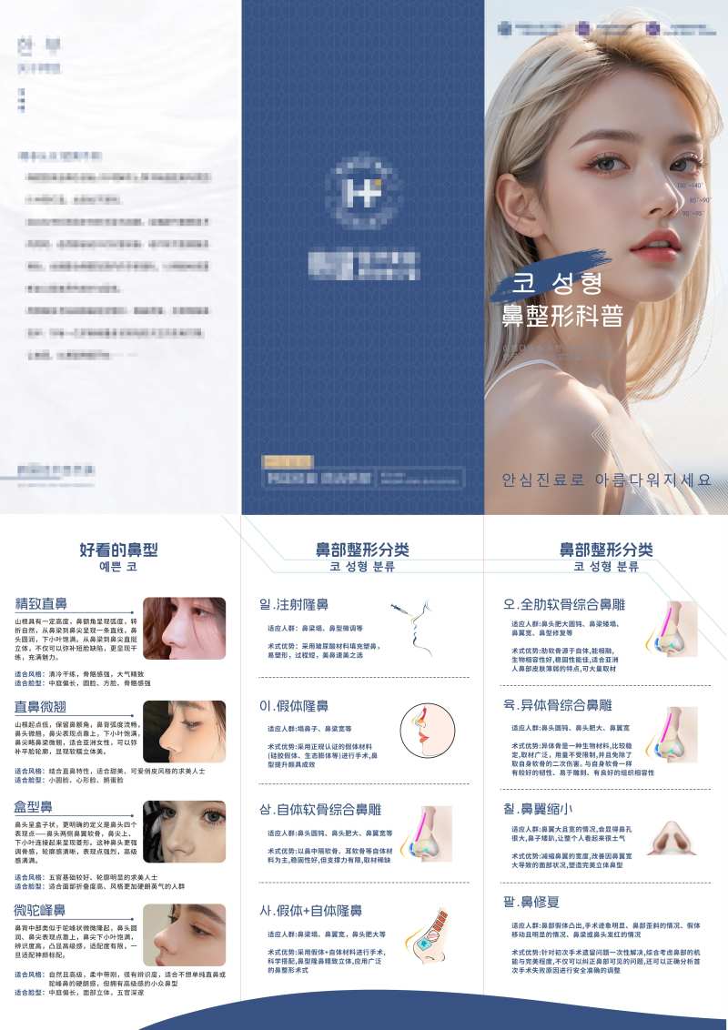 医美鼻部整形科普三折页-采灵感-cailinggan.com