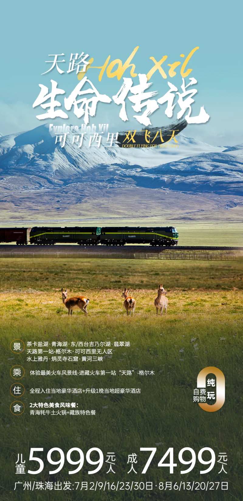 青藏铁路可可西里旅游海报-采灵感-cailinggan.com