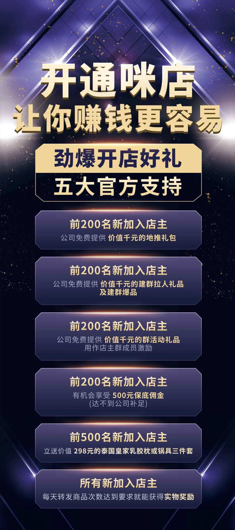 劲爆开店多重好礼易拉宝-采灵感-cailinggan.com