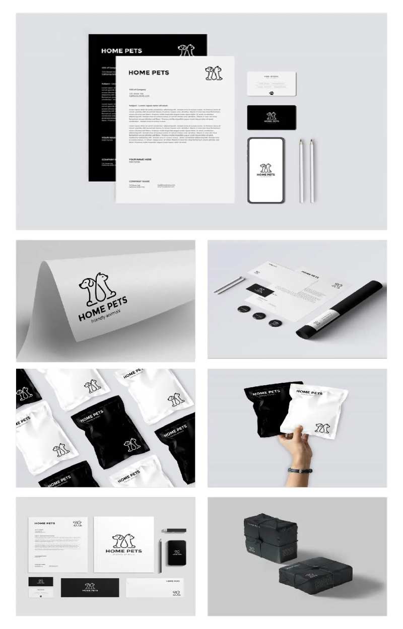 宠物店办公用品样机贴图-采灵感-cailinggan.com