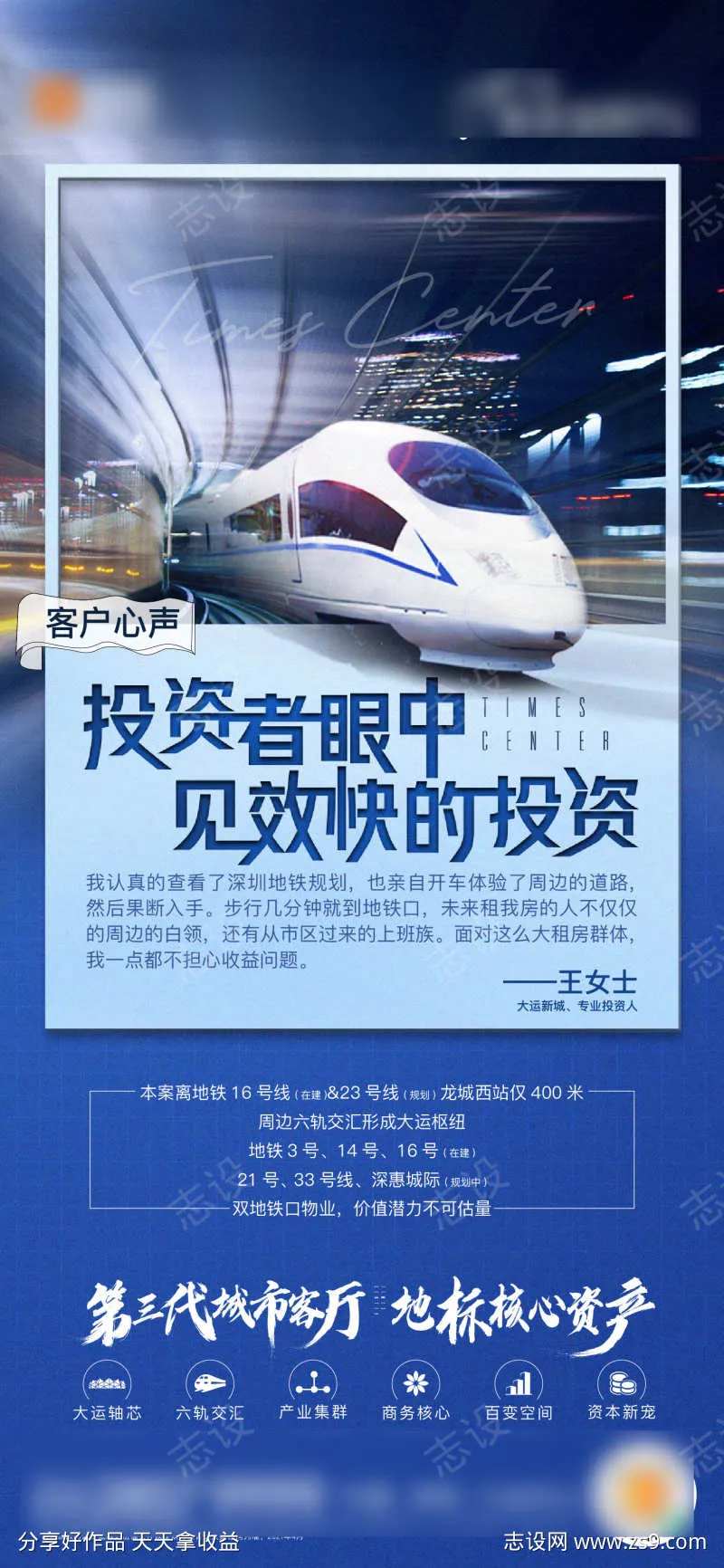 地产蓝色客户心声单图-采灵感-cailinggan.com