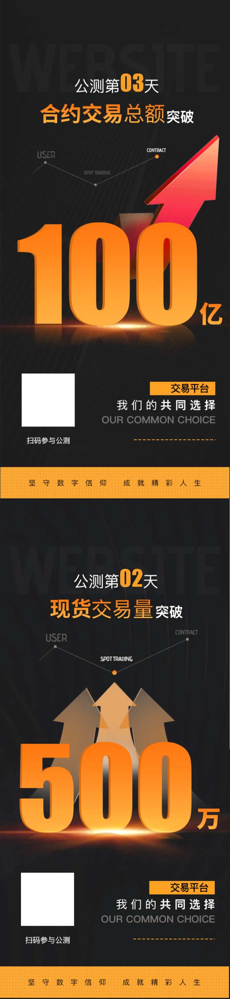 区块链交易所突破海报-采灵感-cailinggan.com