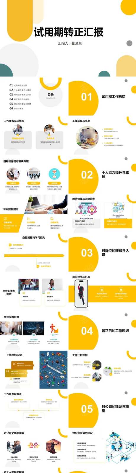试用期转正汇报ppt-采灵感-https://www.cailinggan.com/