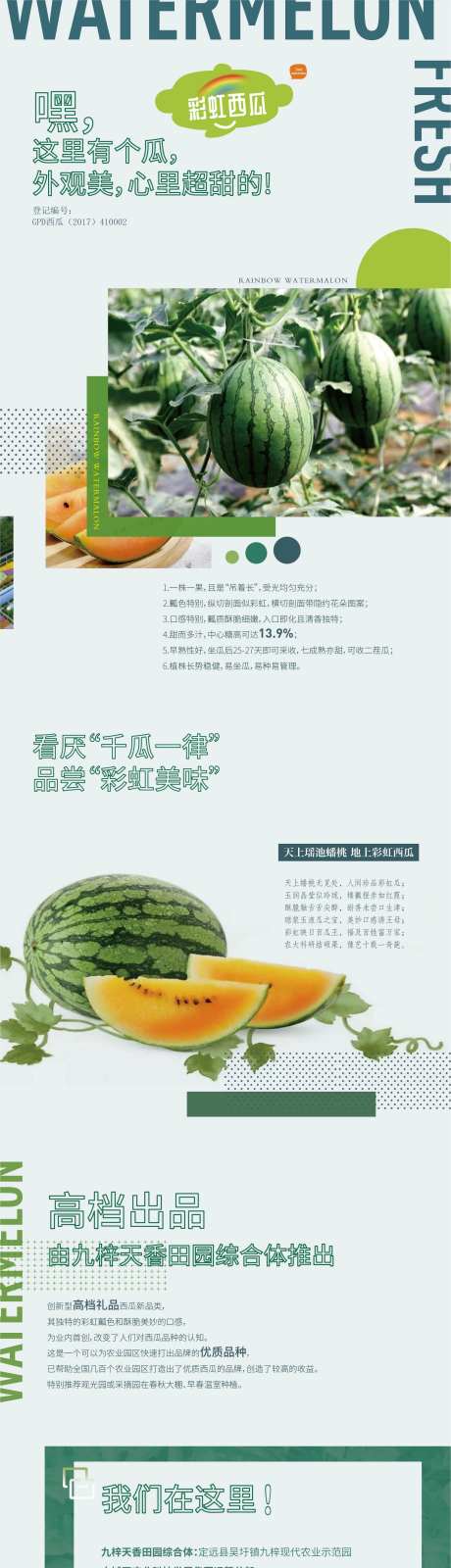 彩虹西瓜长图海报-采灵感-https://www.cailinggan.com/