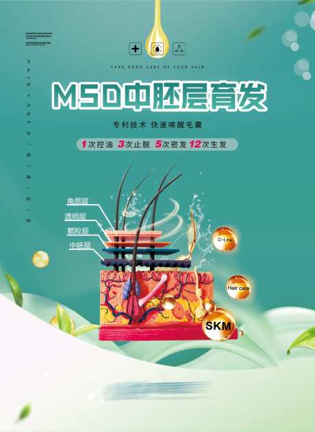 毛囊图植发海报-采灵感-https://www.cailinggan.com/