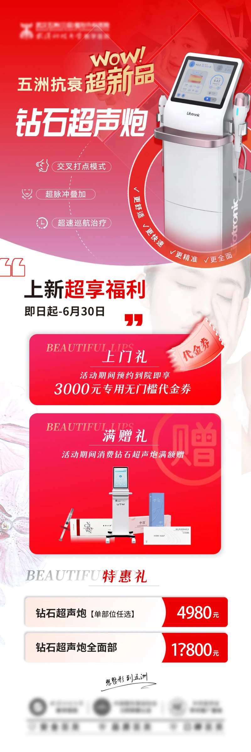 医美钻石超声炮仪器介绍海报-采灵感-cailinggan.com