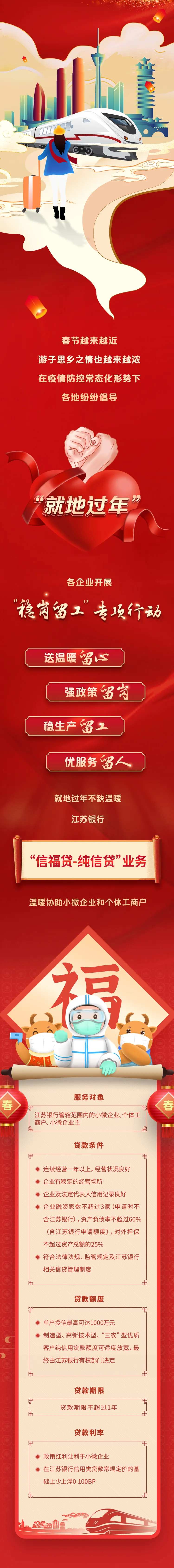 春节金融就地过年长图海报-采灵感-cailinggan.com